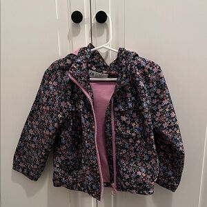 Toddler Girls Wind Breaker Jacket with Detachable Hood